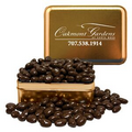 Gold Rectangle Tin w/ Chocolate Covered Almonds
